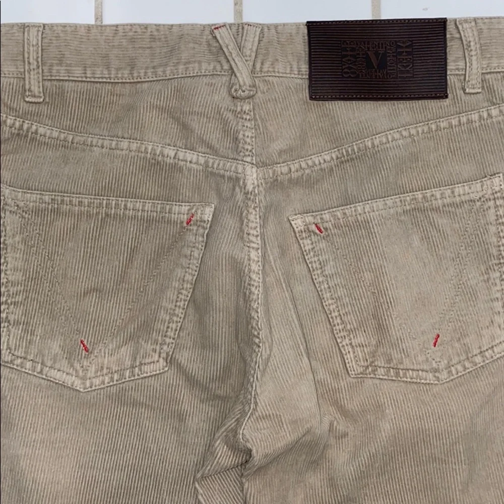 Valentino men waist size USA 30 light brown Jeans pants 100% cotton flare bottom